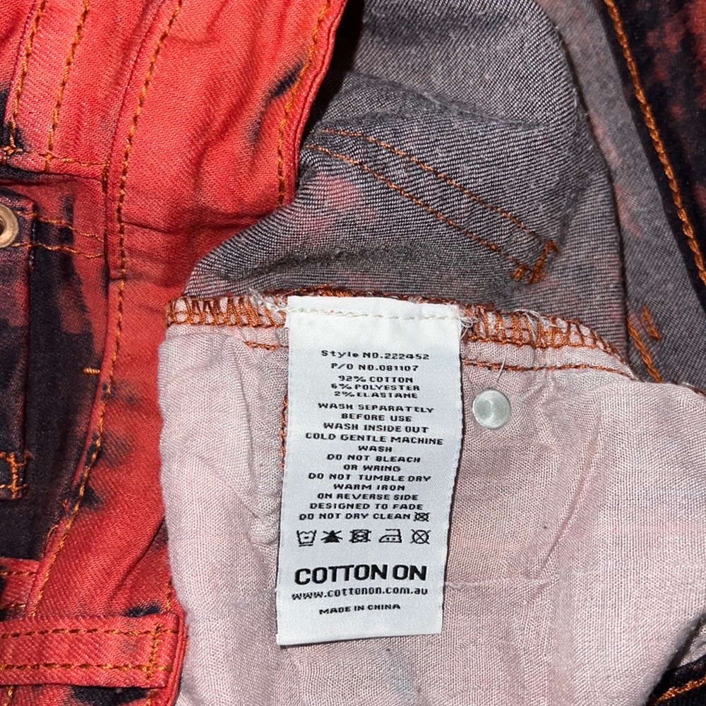 COTTON ON Red Jeans/Jeggings. Wash Cold. Size 6 - Picture 6 of 6